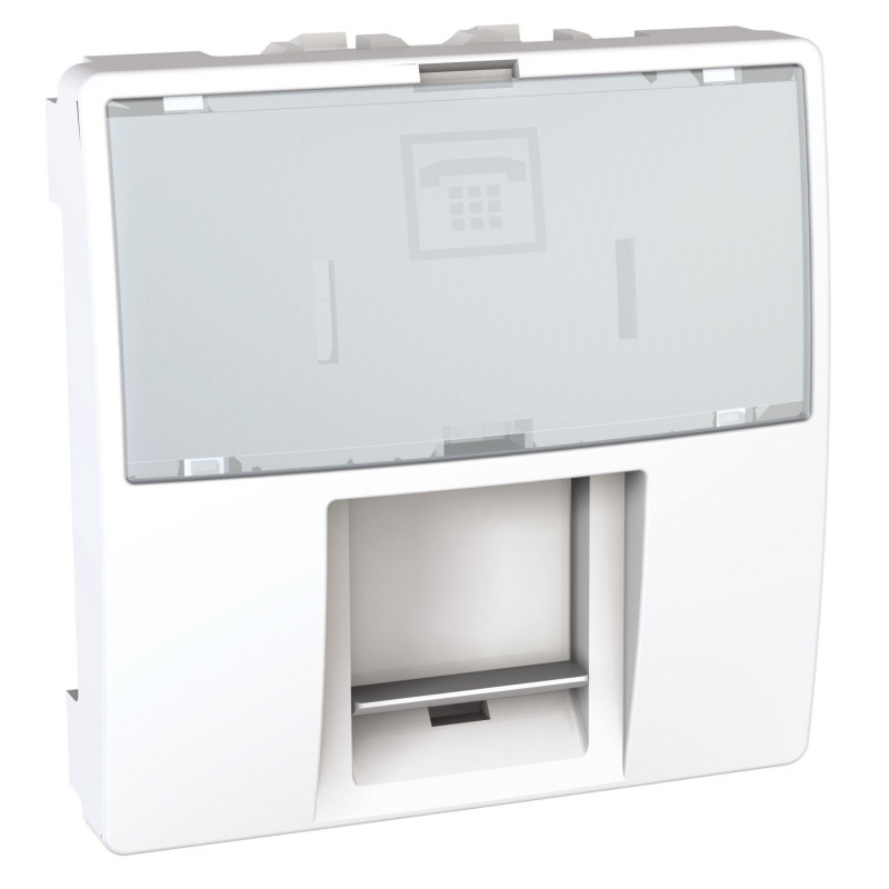 Телефонная розетка Schneider Electric Unica RJ12 6 контактов 2 модуля белый MGU3.493.18