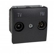 Розетка TV-FM оконечная Schneider Electric Unica графит MGU3.452.12