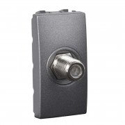 Розетка ТВ индивидуальная Schneider Electric Unica гнездовой разъем графит MGU3.468.12