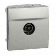 Розетка ТВ оконечная Schneider Electric Unica штыревой разъем алюминий MGU3.464.30