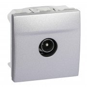 Розетка ТВ проходная Schneider Electric Unica штыревой разъем алюминий MGU3.463.30