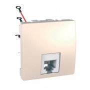 Телефонная розетка Schneider Electric Unica RJ11 4 контакта 2 модуля слоновая кость MGU3.492.25