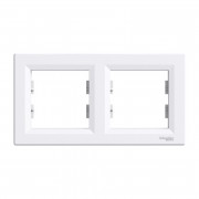 Рамка 2-постовая Schneider Electric Asfora горизонтальная пластик белый EPH5800221
