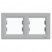 Рамка 2-постовая Schneider Electric Asfora горизонтальная пластик алюминий EPH5800261