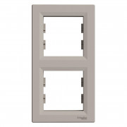 Рамка 2-постовая Schneider Electric Asfora вертикальная пластик бронза EPH5810269