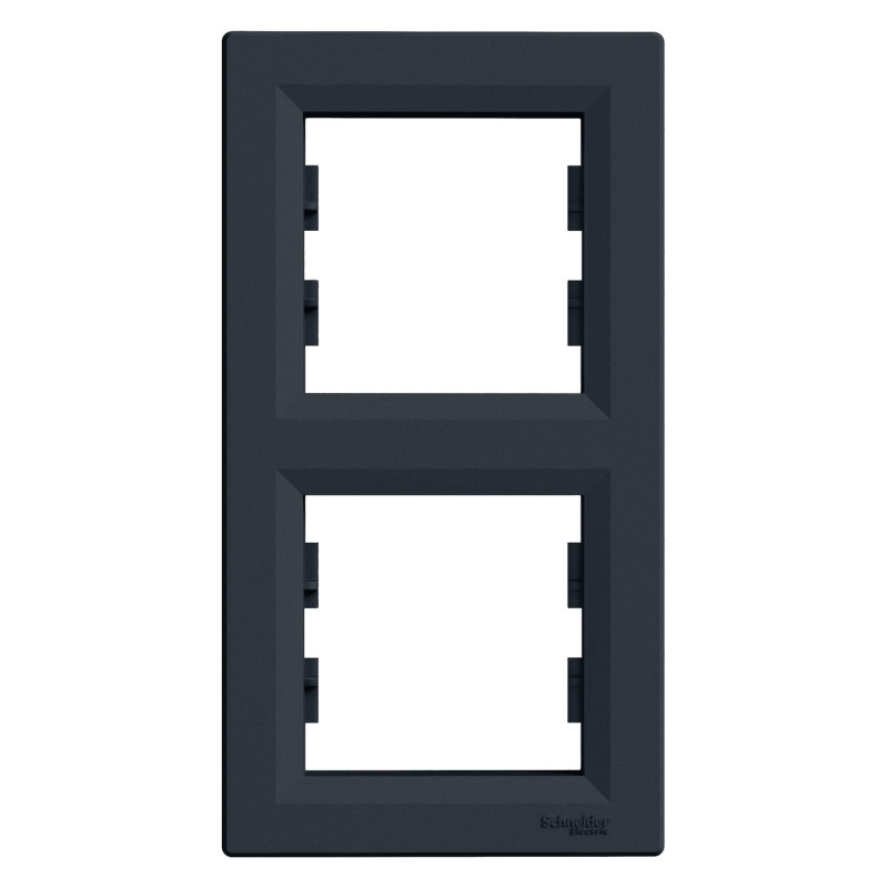 Рамка 2-постова Schneider Electric Asfora вертикальна пластик антрацит EPH5810271
