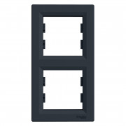 Рамка 2-постовая Schneider Electric Asfora вертикальная пластик антрацит EPH5810271