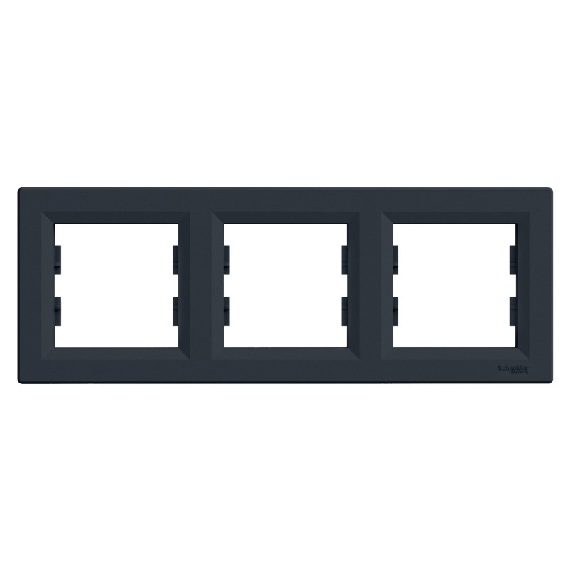 3-постова рамка Schneider Electric Asfora горизонтальна пластик антрацит EPH5800371