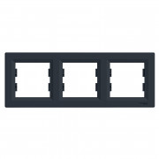 Рамка 3-постовая Schneider Electric Asfora горизонтальная пластик антрацит EPH5800371
