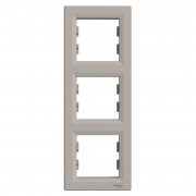 Рамка 3-постовая Schneider Electric Asfora вертикальная пластик бронза EPH5810369