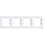 Рамка 4-постовая Schneider Electric Asfora горизонтальная пластик белый EPH5800421