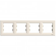 Рамка 4-постовая Schneider Electric Asfora горизонтальная пластик крем EPH5800423