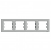 Рамка 4-постовая Schneider Electric Asfora горизонтальная пластик алюминий EPH5800461