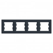 Рамка 4-постовая Schneider Electric Asfora горизонтальная пластик антрацит EPH5800471