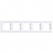 Рамка 5-постовая Schneider Electric Asfora горизонтальная пластик белый EPH5800521