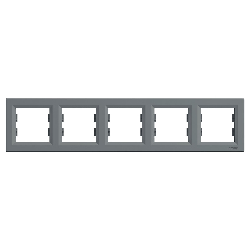 Рамка 5-постова Schneider Electric Asfora горизонтальна сталь EPH5800562
