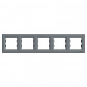 Рамка 5-постовая Schneider Electric Asfora горизонтальная пластик сталь EPH5800562