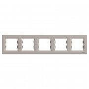 Рамка 5-постовая Schneider Electric Asfora горизонтальная пластик бронза EPH5800569