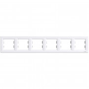 Рамка 6-постовая Schneider Electric Asfora горизонтальная пластик белый EPH5800621