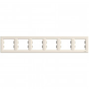 Рамка 6-постовая Schneider Electric Asfora горизонтальная пластик крем EPH5800623