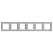 Рамка 6-постовая Schneider Electric Asfora горизонтальная пластик алюминий EPH5800661