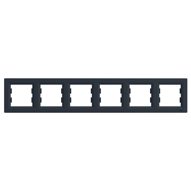 Рамка 6-постовая Schneider Electric Asfora горизонтальная пластик антрацит EPH5800671