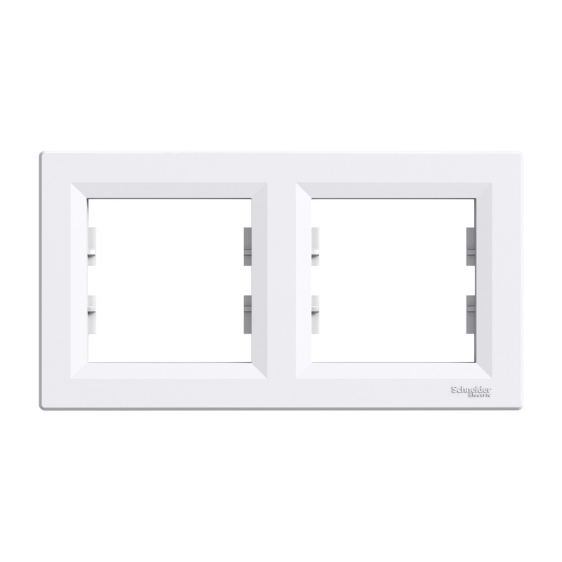 Рамка 2-постовая Schneider Electric Asfora горизонтальная пластик белый EPH5800221