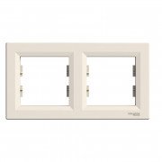 Рамка 2-постовая Schneider Electric Asfora горизонтальная пластик крем EPH5800223