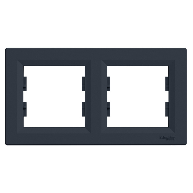 Рамка 2-постовая Schneider Electric Asfora горизонтальная пластик антрацит EPH5800271