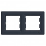 Рамка 2-постова Schneider Electric Asfora горизонтальна пластик антрацит EPH5800271