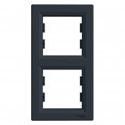 Рамка 2-постовая Schneider Electric Asfora вертикальная пластик антрацит EPH5810271