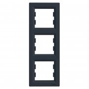 Рамка 3-постовая Schneider Electric Asfora вертикальная пластик антрацит EPH5810371