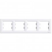 Рамка 4-постовая Schneider Electric Asfora горизонтальная пластик белый EPH5800421