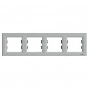 Рамка 4-постовая Schneider Electric Asfora горизонтальная пластик алюминий EPH5800461
