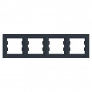 Рамка 4-постовая Schneider Electric Asfora горизонтальная пластик антрацит EPH5800471