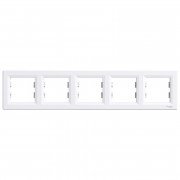 Рамка 5-постова Schneider Electric Asfora горизонтальна пластик білий EPH5800521