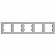 Рамка 5-постовая Schneider Electric Asfora горизонтальная пластик алюминий EPH5800561