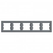 Рамка 5-постовая Schneider Electric Asfora горизонтальная пластик сталь EPH5800562