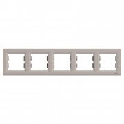 Рамка 5-постовая Schneider Electric Asfora горизонтальная пластик бронза EPH5800569