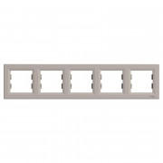 Рамка 5-постова Schneider Electric Asfora горизонтальна пластик бронза EPH5800569