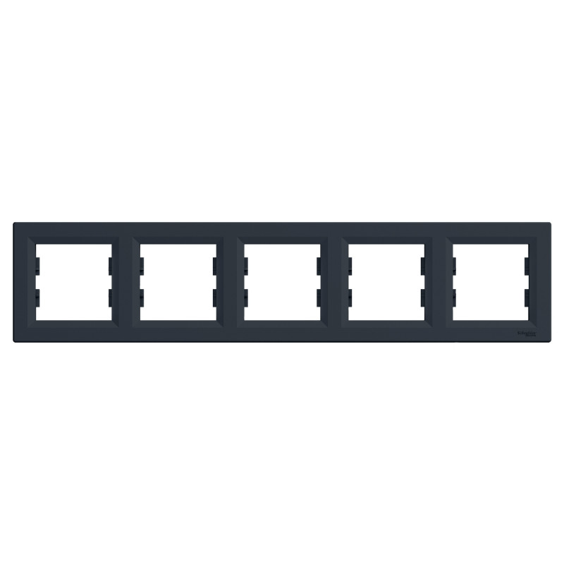 Рамка 5-постова Schneider Electric Asfora горизонтальна пластик антрацит EPH5800571
