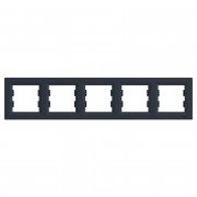 Рамка 5-постовая Schneider Electric Asfora горизонтальная пластик антрацит EPH5800571