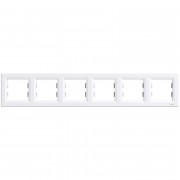 Рамка 6-постовая Schneider Electric Asfora горизонтальная пластик белый EPH5800621