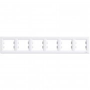 Рамка 6-постова Schneider Electric Asfora горизонтальна пластик білий EPH5800621