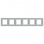 Рамка 6-постовая Schneider Electric Asfora горизонтальная пластик алюминий EPH5800661
