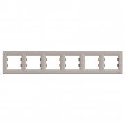 Рамка 6-постовая Schneider Electric Asfora горизонтальная пластик бронза EPH5800669