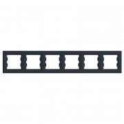 Рамка 6-постовая Schneider Electric Asfora горизонтальная пластик антрацит EPH5800671