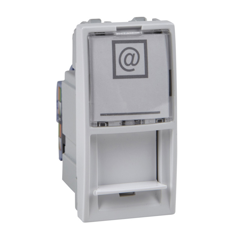 Компьютерная розетка Schneider Electric Unica RJ45 категория 6 UTP 1 модуль белый MGU3.414.18