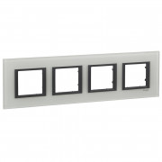 Рамка 4-постовая Schneider Electric Unica Class белое стекло MGU68.008.7C2