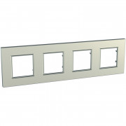 Рамка 4-постовая Schneider Electric Unica Quadro титановый MGU6.708.57